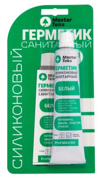 Герметик санитарный MasterTeks ProfiMaster силиконовый белый 80 мл