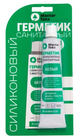 Герметик санитарный MasterTeks ProfiMaster силиконовый белый 80 мл