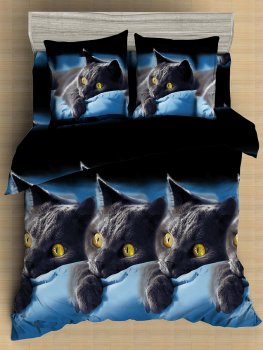 Комплект постельного белья Meow полутороспальный полиэстер
