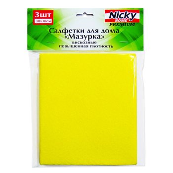 Салфетки для уборки Мазурка Nicky Home 38х 30 см 3 шт.