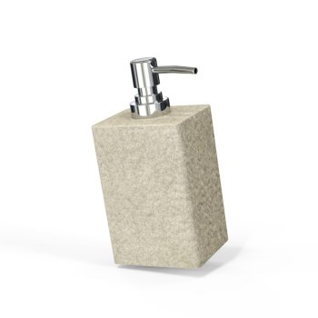 Дозатор для жидкого мыла STONE NATURAL полирезина цвет бежевый