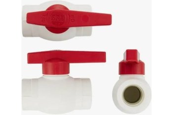 Кран шаровый ручка - рычаг 1/2" ВН-ВН ABS пластик
