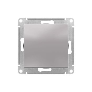 Выключатель встраиваемый Schneider Electric AtlasDesign 1 кл. алюминий без подсветки
