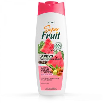 Шампунь Super FRUIT  Мухоед для всех типов волос 500 мл женский нет объем