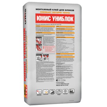 Клей для ячеистых блоков Униблок Юнис 25кг