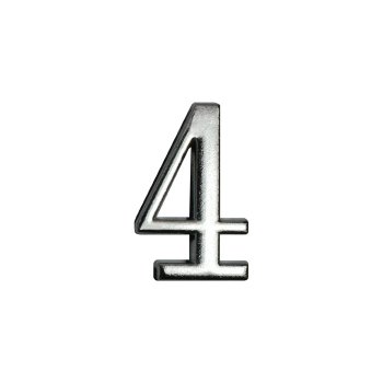 Цифра дверная №4 хром металл