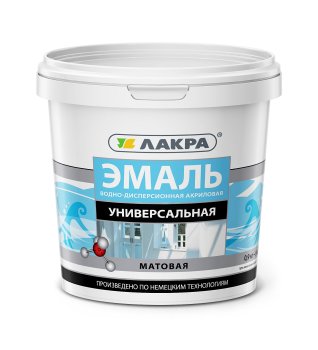 Эмаль акриловая универсальная Лакра белая 0,9 кг