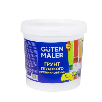 Грунтовка акриловая глубокого проникновения Guten Maler 3 кг