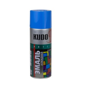 Эмаль аэрозольная Kudo голубая 520 мл глянцевая