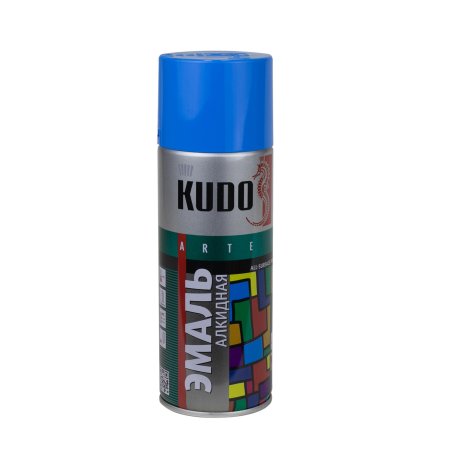 Эмаль аэрозольная Kudo голубая 520 мл глянцевая