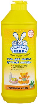 Гель для мытья посуды детской Ушастый нянь Ромашка и алоэ 500мл