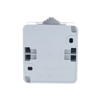 Выключатель накладной Schneider Electric Этюд IP44 1 кл. серый без подсветки