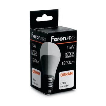 Лампа светодиодная Feron Pro E27 15Вт 2700К теплый белый свет