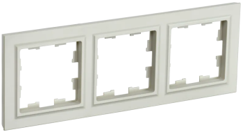 Рамка IEK Brite 3 поста, цвет бежeвый
