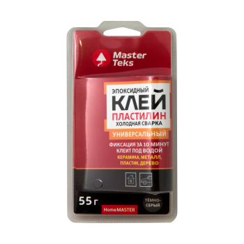 Клей холодная сварка MasterTeks HomeMaster темно-серый 55 гр