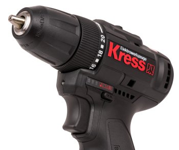 Дрель-шуруповерт аккумуляторная KRESS KU202.1 Li-lon 12В 2x2Ач 38Нм
