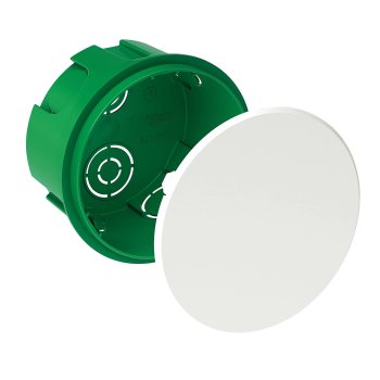Коробка распределительная встраиваемая для бетона/кирпича Schneider Electric d70х40мм IP30 зеленая