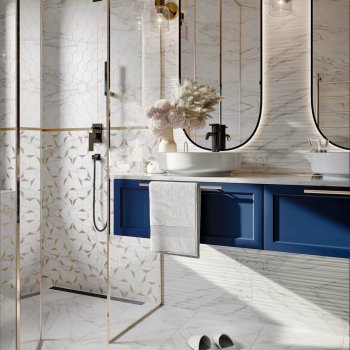 Плитка настенная Marble, белая