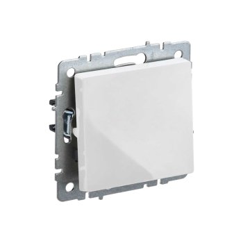 Переключатель встраиваемый IEK Brite 1 кл. белый без подсветки