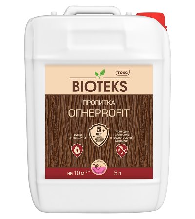 Антисептик Текс ОГНЕPROFIT BIOTEKS огнебиозащитный розовый 5 л