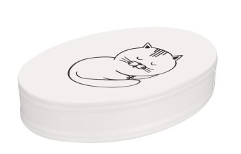 Мыльница Happy Cats керамика цвет белый