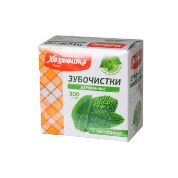 Зубочистки Ментол 300шт дерево