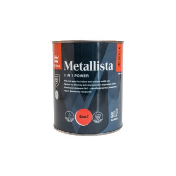 Краска Tikkurila Metallista по ржавчине основа С 0,8 л глянцевая