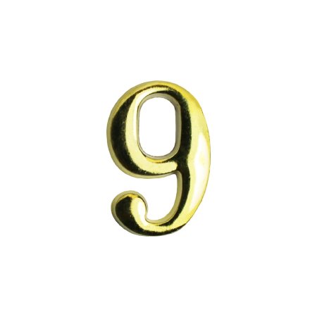 Цифра дверная №9 золото металл