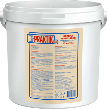 Краска водно-дисперсионная BERGAUF Praktik моющаяся белая 25 кг