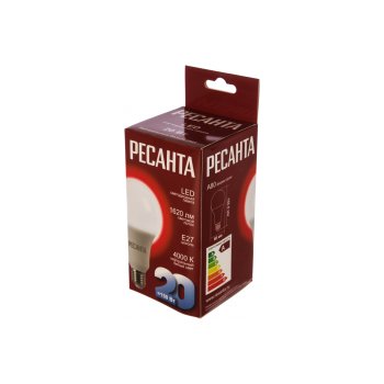Лампа светодиодная Ресанта E27 20Вт 4000К нейтральный белый свет