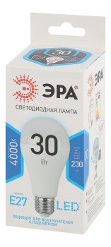 Лампа светодиодная Эра E27 30Вт 4000К нейтральный белый свет