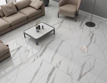 Керамогранит Angel Statuario GT,  цвет белый