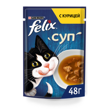 Корм консервированный для кошек Felix Суп курица 48г