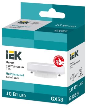 Лампа светодиодная IEK GX53 10Вт 4000К нейтральный белый свет