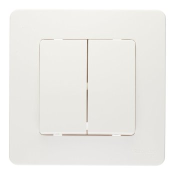 Выключатель встраиваемый Schneider Electric Blanca 2 кл. молочный без подсветки