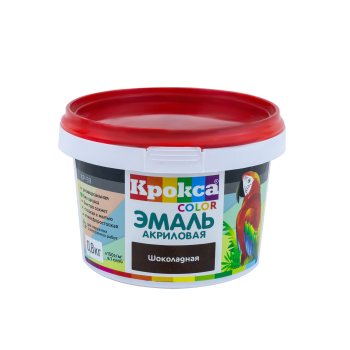 Эмаль акриловая универсальная Крокса Завод Диола шоколадная 0,8 кг