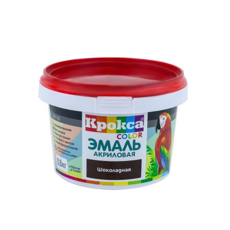 Эмаль акриловая универсальная Крокса Завод Диола шоколадная 0,8 кг