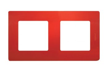 Рамка Legrand Etika 2 поста, цвет красный