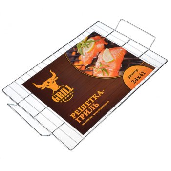 Решетка-гриль GRILLBOOM С двумя ручками 1 предмет 41х24х0,5 см 1,8 см 1 шт