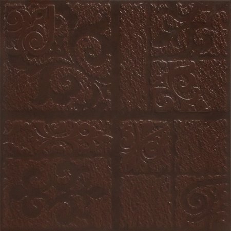Плитка напольная КАИР, декор,  цвет коричневая