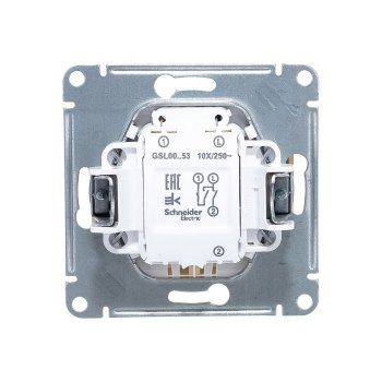 Выключатель встраиваемый Schneider Electric Glossa 2 кл. бежeвый с подсветкой