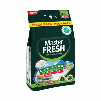 Стиральный порошок Master Fresh Актив Кислород для всех типов стирки 9 кг для всех видов ткани