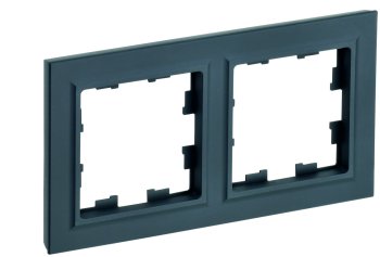 Рамка IEK Brite 2 поста, цвет графит