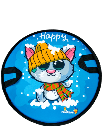 Ледянка мягкая Кот зима 35 см