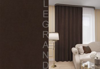 Штора портьерная Legrand Канвас 150х280см шоколад 1 шт