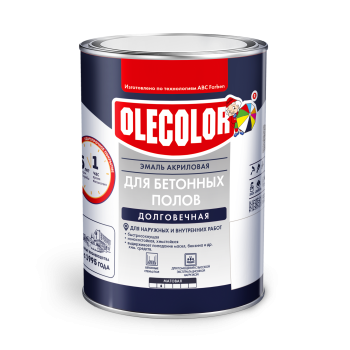 Эмаль ABC-Farben Olecolor акриловая для бетонных полов белая 3,5 кг матовая