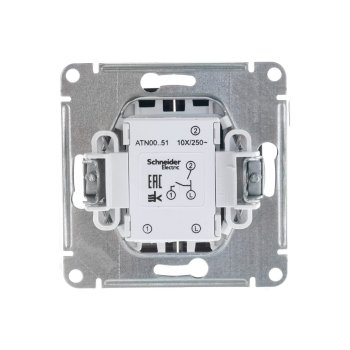 Выключатель встраиваемый Schneider Electric AtlasDesign 2 кл. мокко без подсветки