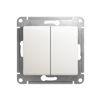 Выключатель встраиваемый Schneider Electric Glossa 2 кл. перламутр без подсветки