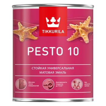Эмаль алкидная универсальная Pesto 10 Тиккурила основа А 0,9 л