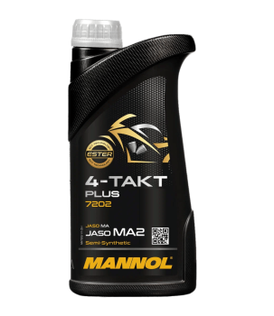Масло моторное 4-х тактное Mannol PLUS полусинтетическое 1 л